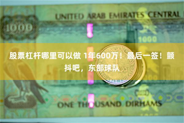 股票杠杆哪里可以做 1年600万！最后一签！颤抖吧，东部球队