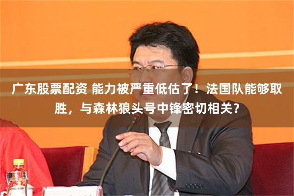 广东股票配资 能力被严重低估了！法国队能够取胜，与森林狼头号中锋密切相关？