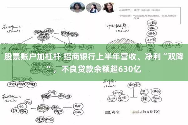 股票账户加杠杆 招商银行上半年营收、净利“双降”，不良贷款余额超630亿