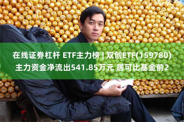 在线证劵杠杆 ETF主力榜 | 双创ETF(159780)主力资金净流出541.85万元 居可比基金前2